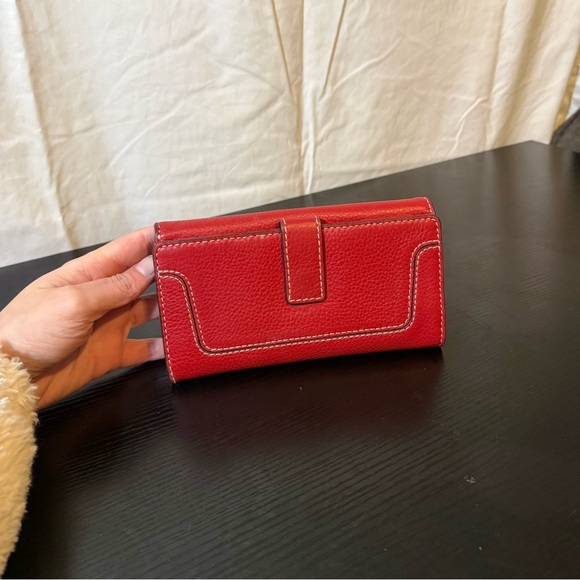 Michael Kors Red Leather Wallet - Picture 3 of 5